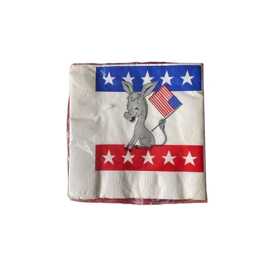 Party Art Nos choice unused, new vintage, political party, donkey, napkins